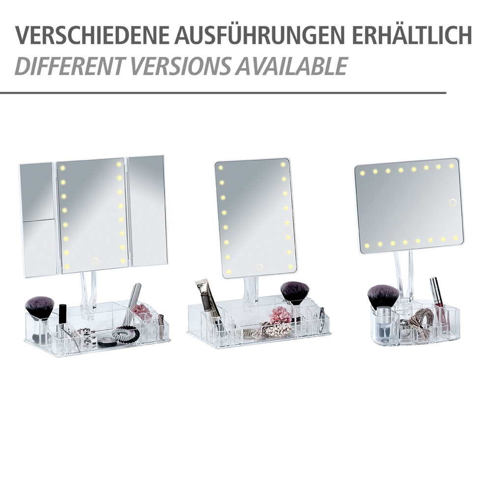 LED-Standspiegel mit Organizer Fanano  Leuchtspiegel