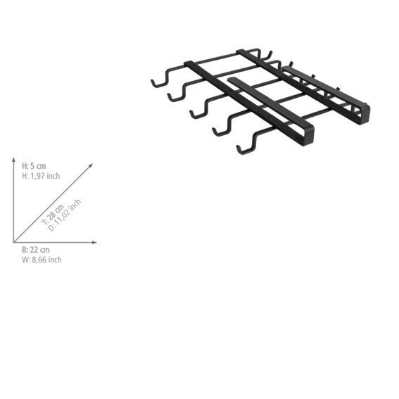 Schrankeinsatz Tassenhalter Mod. Klea  für 10 Tassen