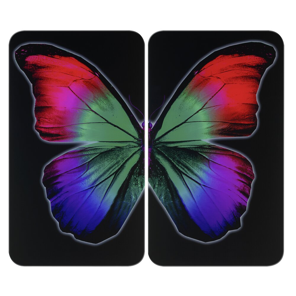 Herdabdeckplatte Universal Mod. Butterfly by Nigh, 2er Set  für alle Herdarten geeignet