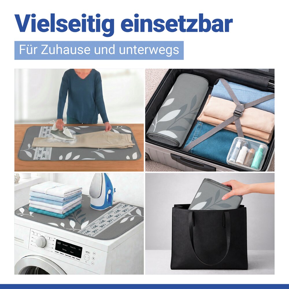 Bügeldecke Mod. Premium Blitzbügler, 130 x 65 cm  Hitzereflexion & Gleitzone, bis zu 75 % Zeitersparnis