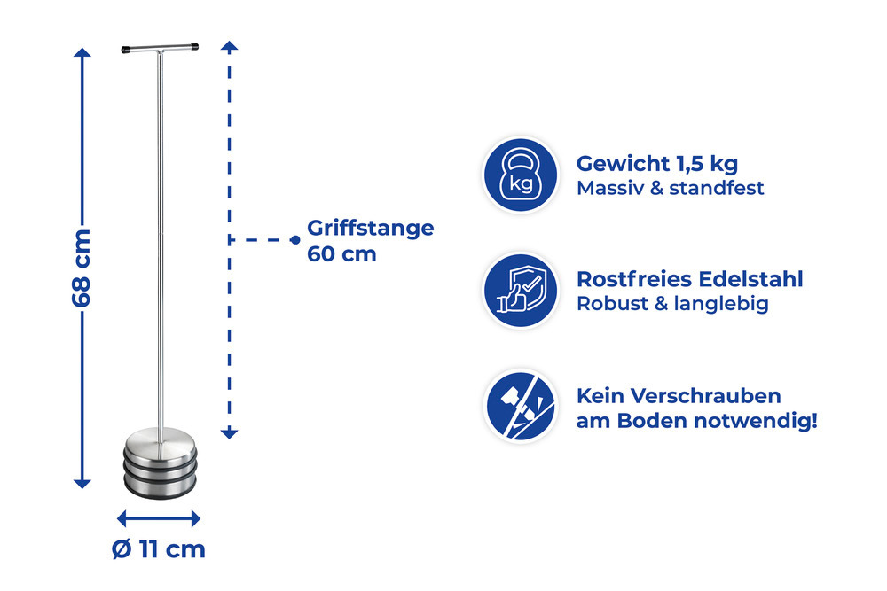 Türstopper Big Boy  mit rutschfester Unterseite und Silikonringen