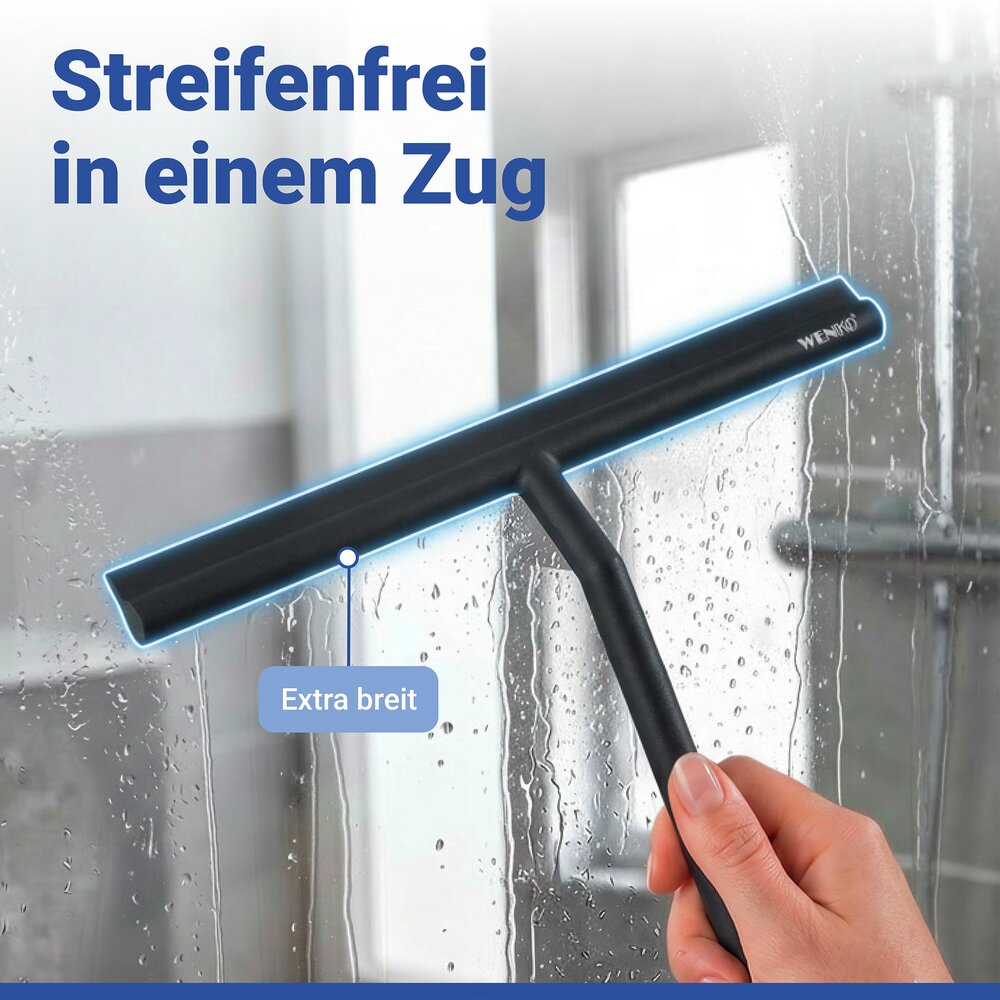 Badkamerwisser Mola silicone XXL zwart