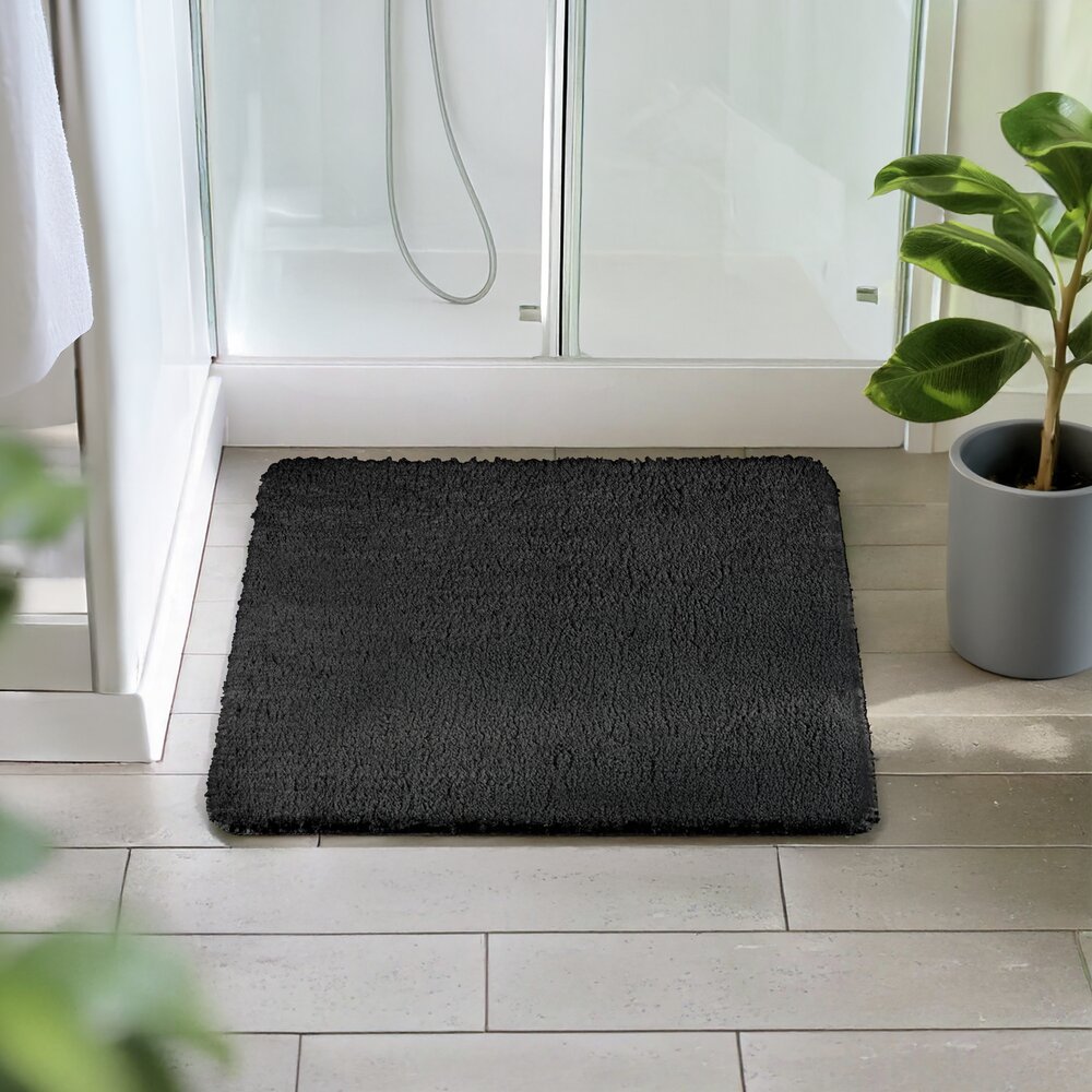 Badmat Mod. Badia, antraciet, polyester, 55x65 cm