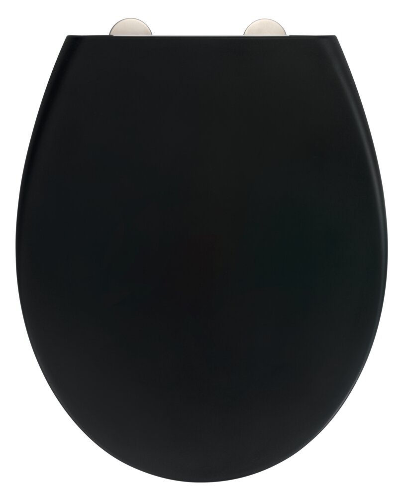 Premium WC-Sitz Mod. Ikaria Schwarz matt  Duroplast, mit Absenkautomatik