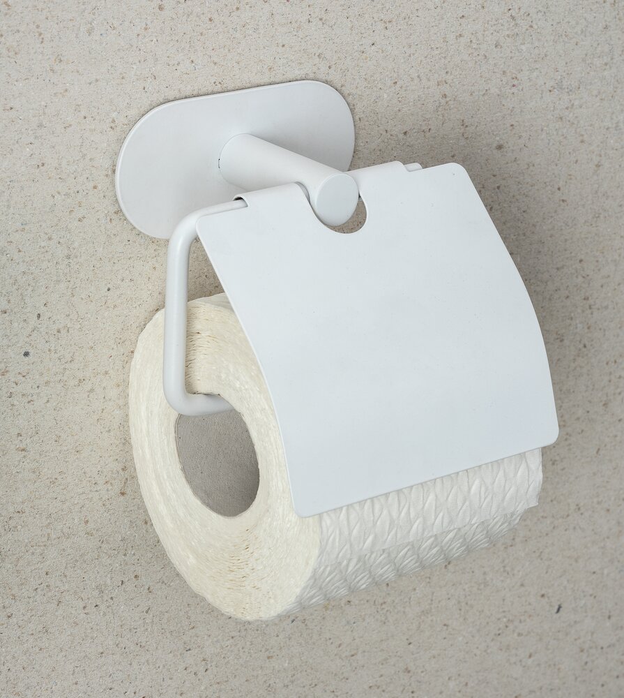 Turbo-Loc® Distributeur de papier toilette avec couvercle Orea White matt  en acier inoxydable