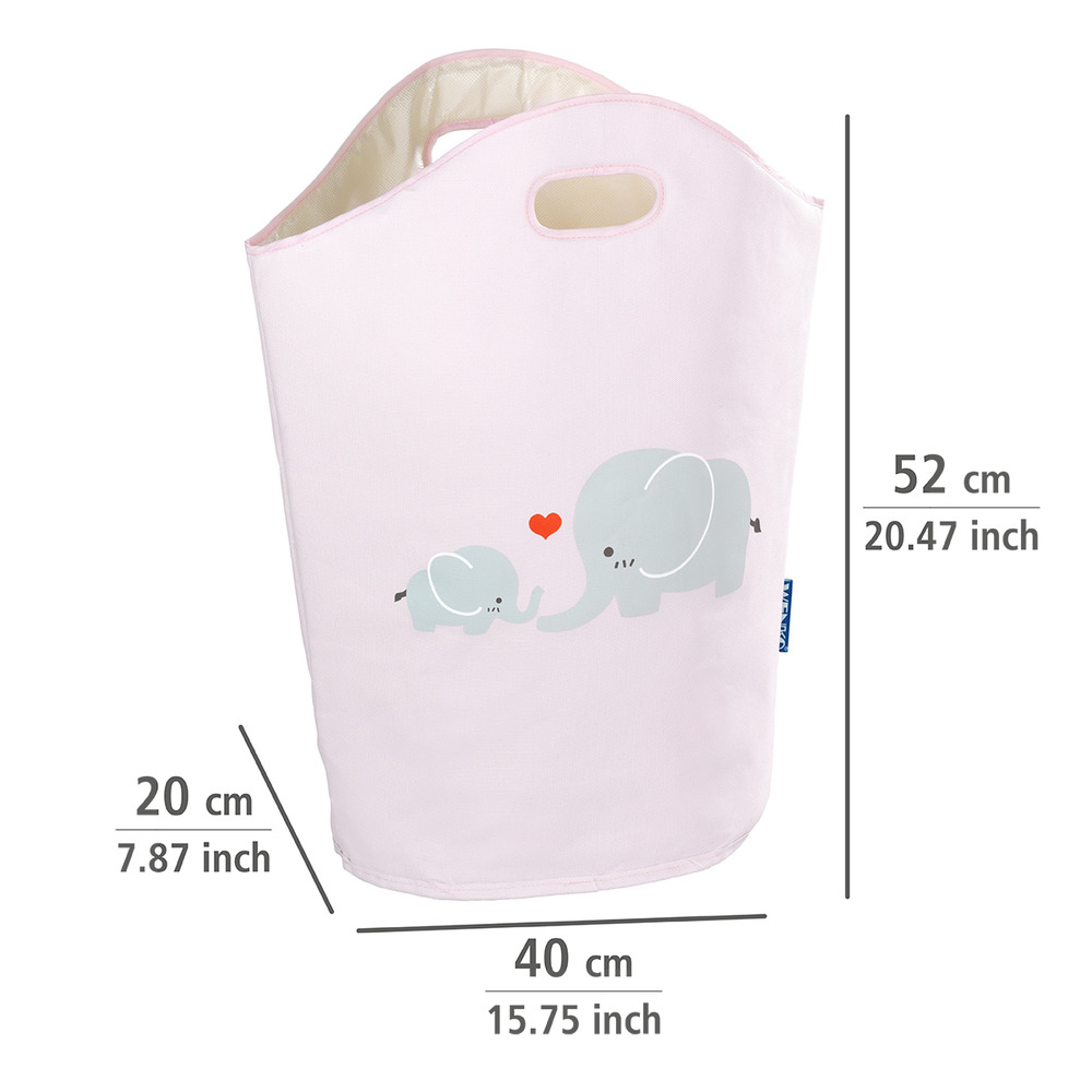 Wäschesammler Mod. Kids Elli  Wäschekorb, 24 l, rosa