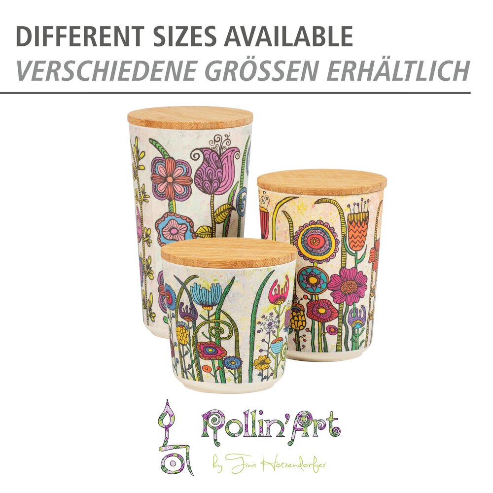 Voorraadpot PLA Bloemen 0,95 L