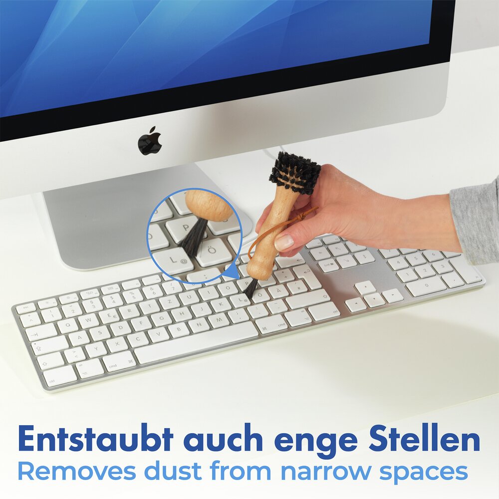 Steckdosenbürste Rosshaar  gefahrenlos Steckdosen reinigen