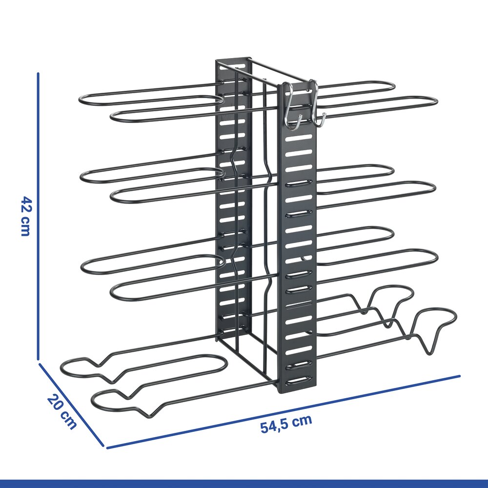 3-in-1-organizer voor pannen en potten
