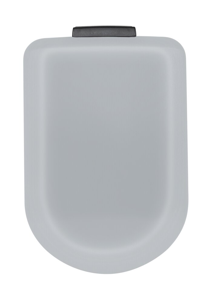 Poubelle à pédale Mod. Lara, 10L, argent, inox, 31x39x18 cm  fermeture silencieuse easy-close