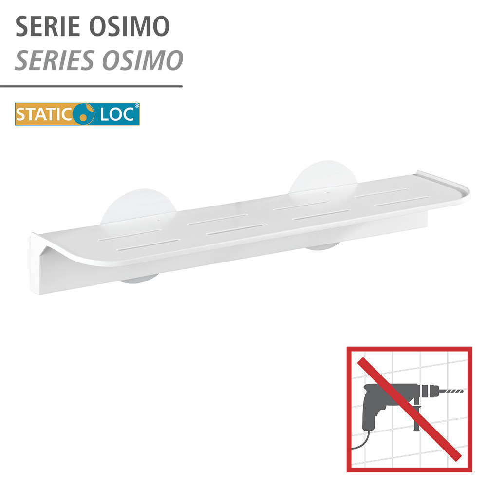 Static-Loc® Maxiablage Osimo Weiß  Befestigen ohne bohren