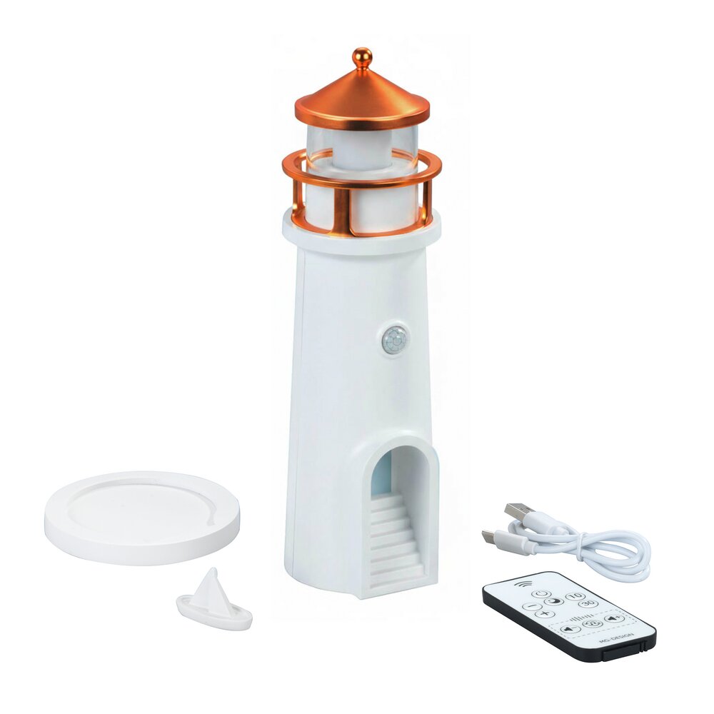 LED Nachtlicht Leuchtturm  mit Mondprojektion und Bewegungsmelder