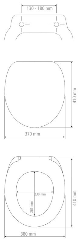 WC-Sitz Mod. Prima Silber glänzend  MDF