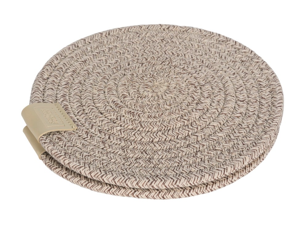 Topfuntersetzer Mod. SVEA 2er, beige, Kunststoff, Ø20x1 cm  rutschfest und hitzebeständig