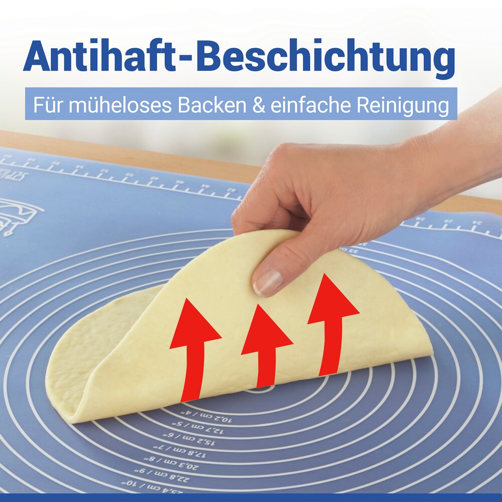 Tapis de cuisson antiadhésif avec rouleau à pâtisserie  spatule et livret de recettes inclus