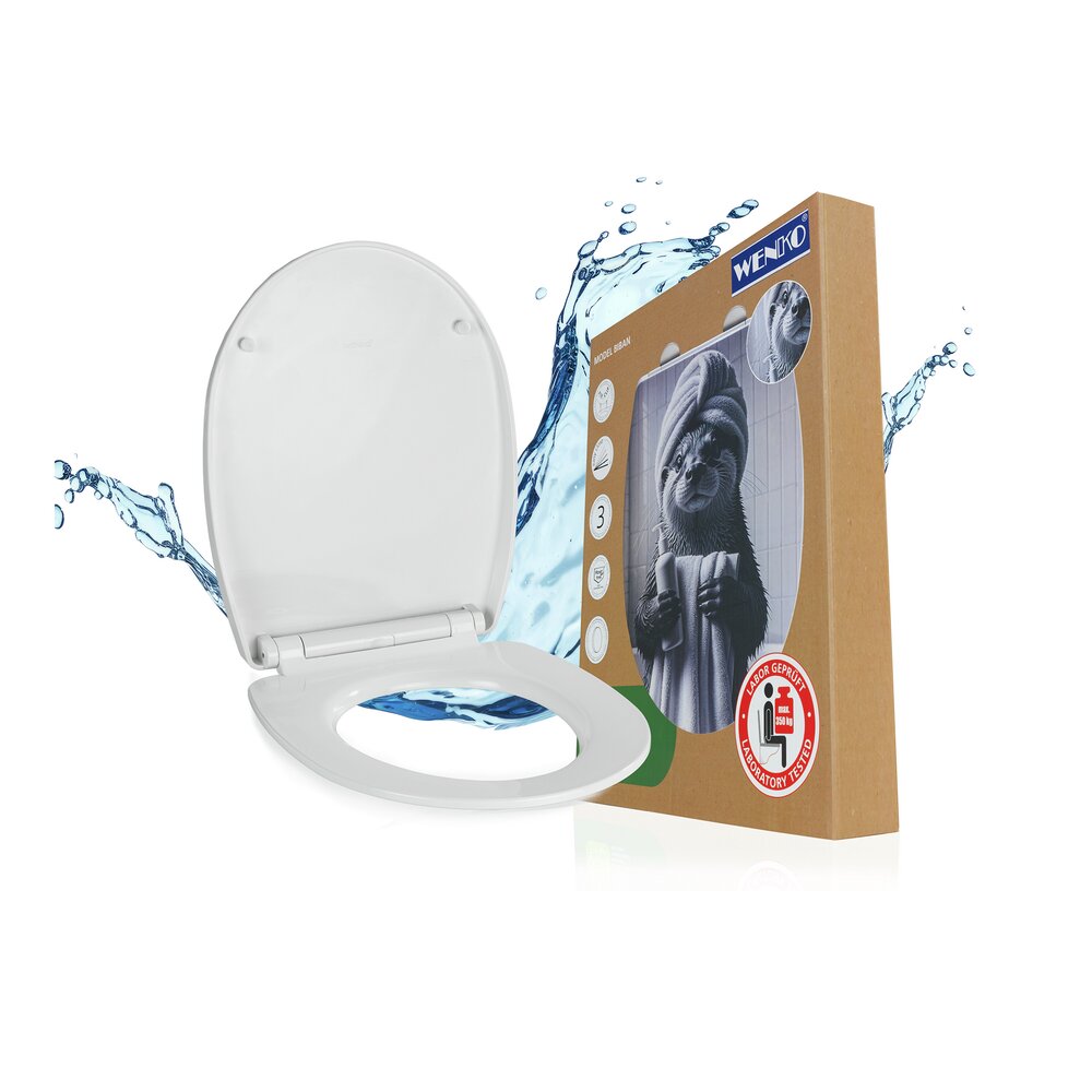 Abattant WC Mod. Biban  avec frein de chute et surface avec relief