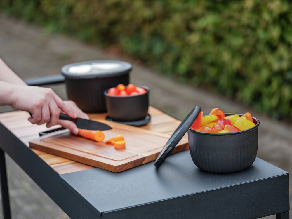 Boîte de conservation alimentaire Mod. Bowie, 4 pièces  convient pour réfrigérateur, congélateur & micro-ondes