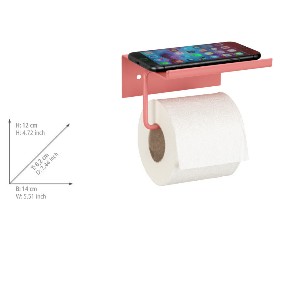 Toilettenpapierhalter Mod. Desulo Coral  mit Ablage