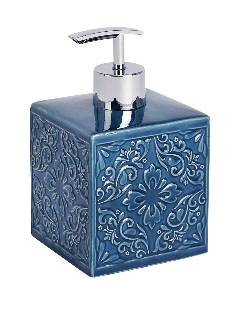 Seifenspender Mod. Cordoba Blau  hochwertige Keramik, 500 ml