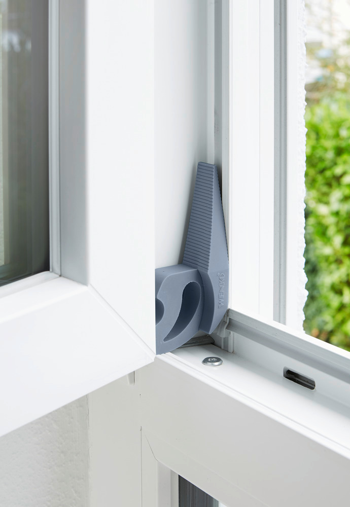 Türstopper und Fensterstopper Multi-STOP® Blau-Grau  für Türen, Fenster und Schubladen