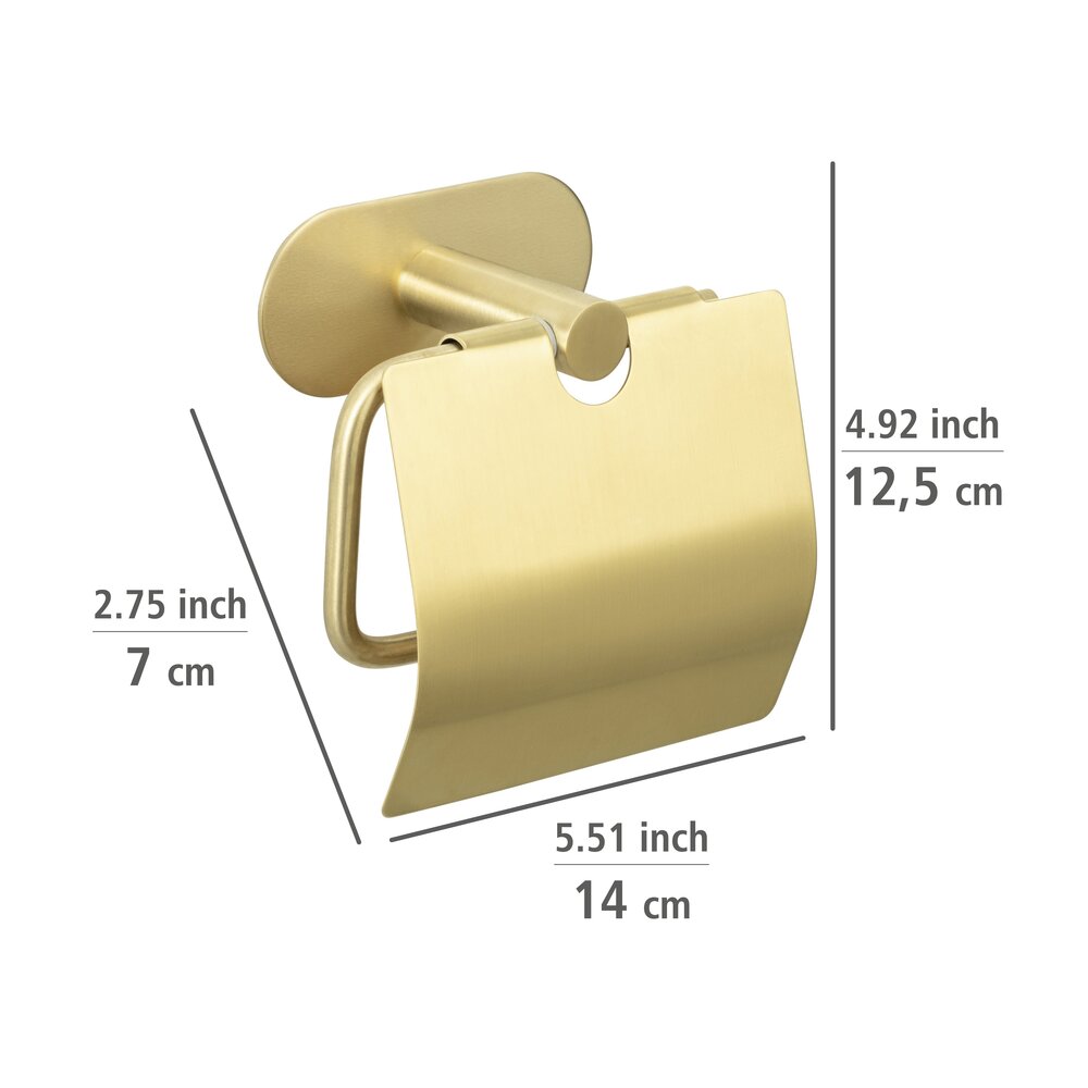 Turbo-Loc® toiletrolhouder met deksel Orea Gold Matt