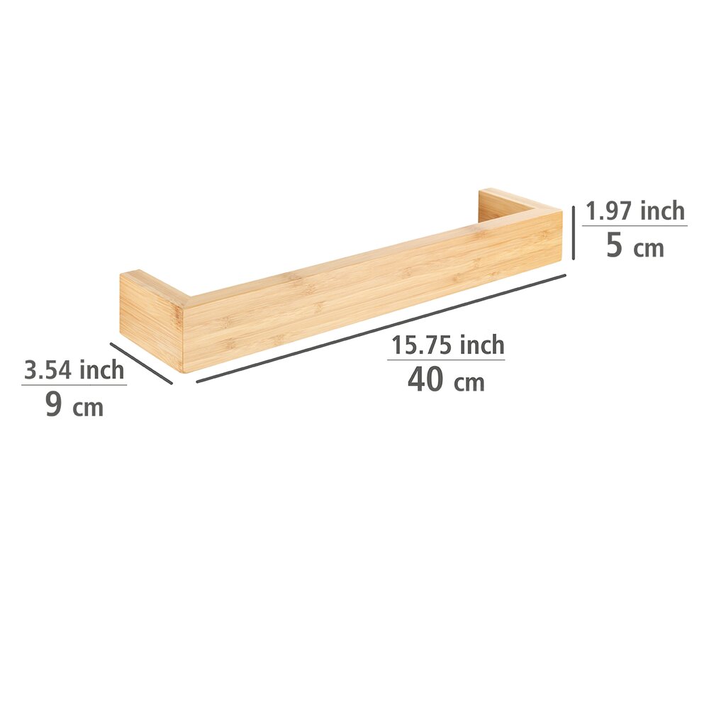 Barre porte-serviettes Mod. Bambusa en bambou, 40 cm  porte-serviettes
