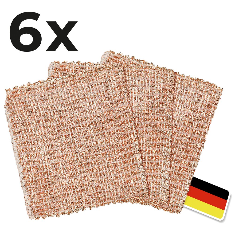 Kupfertuch, 6er Set  solide und rostfrei