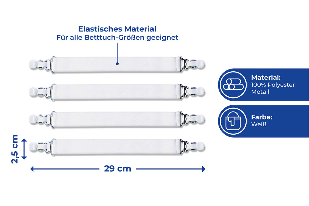 Betttuchspanner 4er Set  4er Set