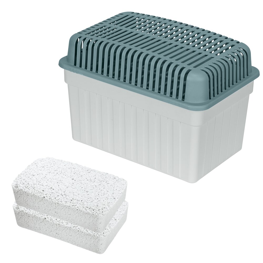 Luftentfeuchter 1 kg Grau, inkl. 1 Nachfüller  für Räume bis 80 m³