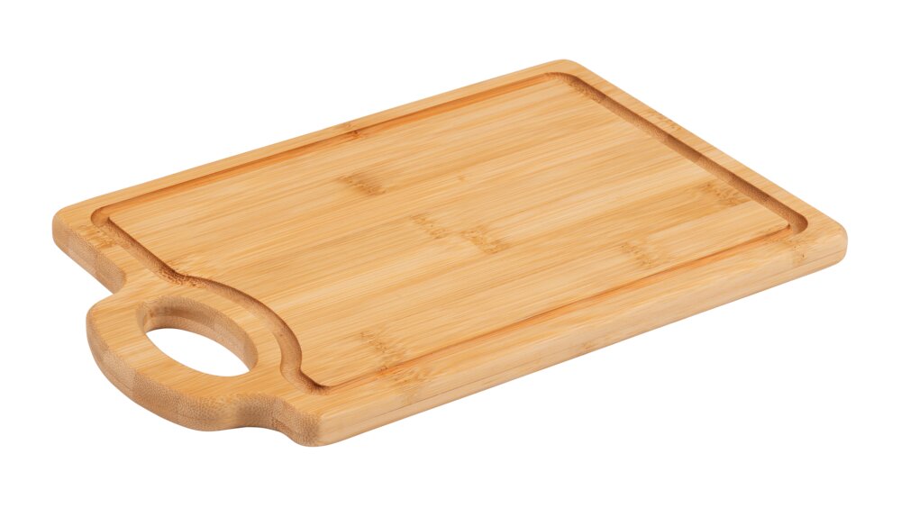 Schneidebrett Mod. Berni, natur, Bambus, 35x25 cm  beidseitig nutzbar mit Saftrille