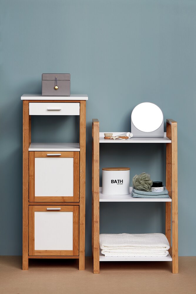 Boîte de rangement Gara avec couvercle blanc  en acier