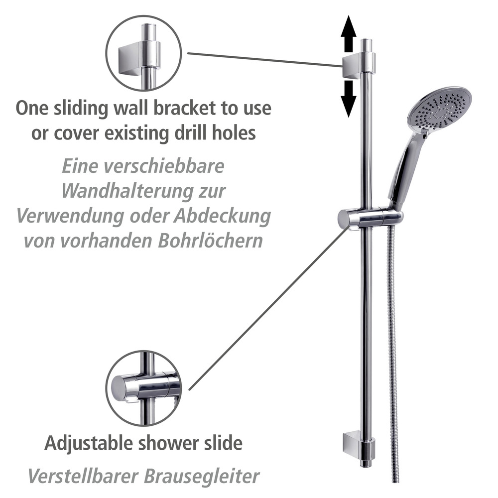 Brauseset Mod. Young Chrom  Länge Stange: 66 cm