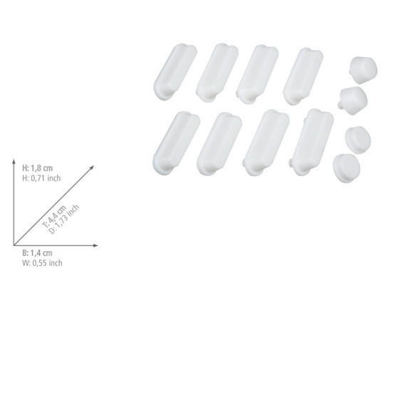 Auflagestopfen für Holz- und Polyresin WC-Sitze Weiß  Dämpfer für Deckel und Brille