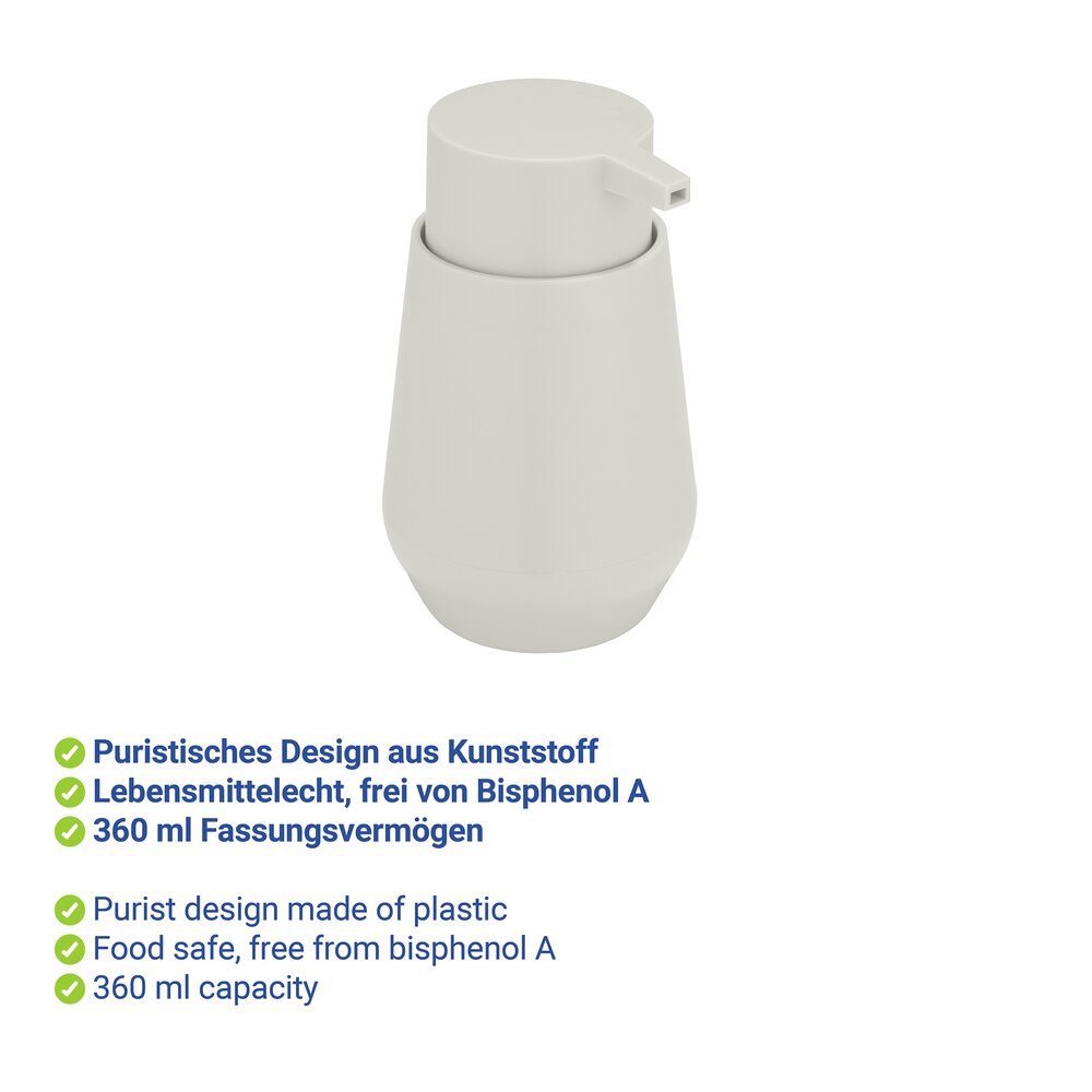 Distributeur de savon Mod. Vara Écru  capacité : 360 ml