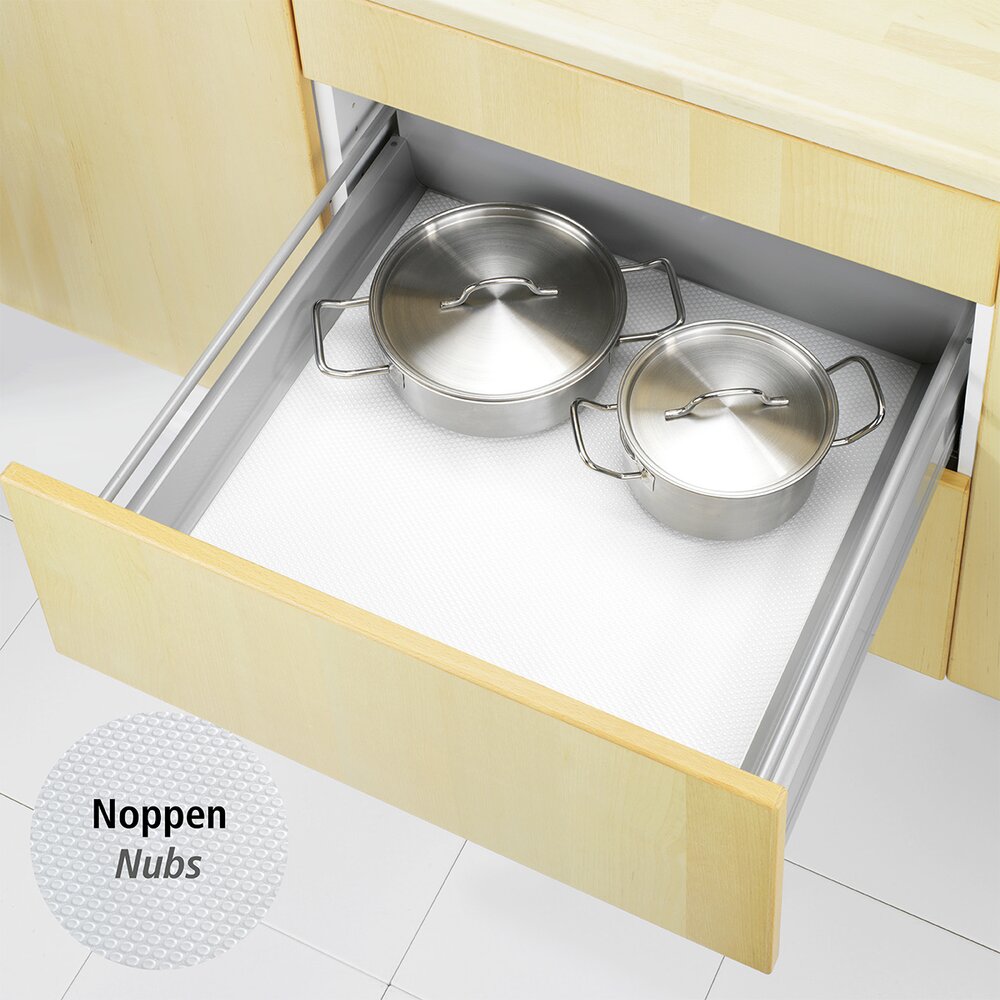 Anti-Rutsch-Matte 150x50cm, weiß, EVA, Noppen, 3er Set  geräuschdämpfend und zuschneidbar