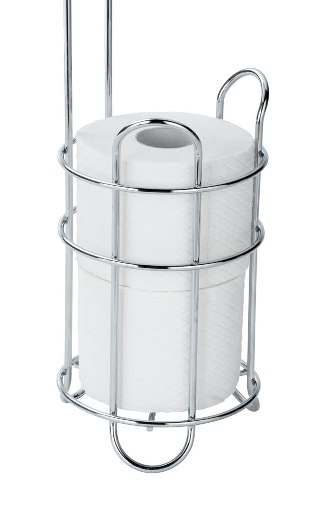 Toilettenpapierhalter mit Ablage und Ersatzrollenhalter in Chrom  Chrom
