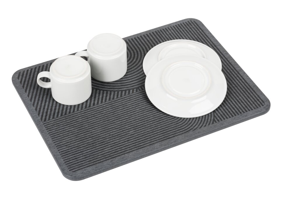 Tapis d'égouttage Mod. Damon, gris, diatomite, 40x30 cm séchage rapide, pieds en silicone | 54955100 Tapis d'égouttage Mod. Damon, gris, diatomite, 40x30 cm séchage rapide, pieds en silicone | 54955100