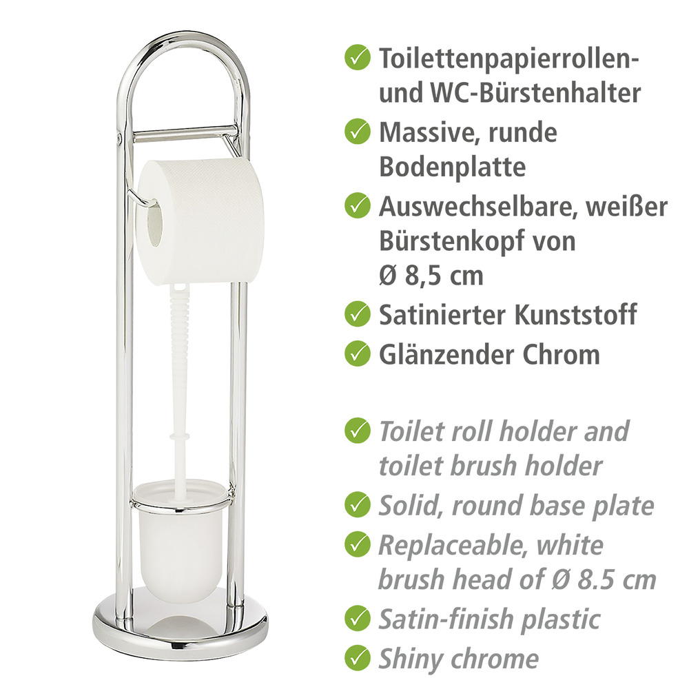 Stand WC-Garnitur Mod. Siena Chrom  aus Stahl