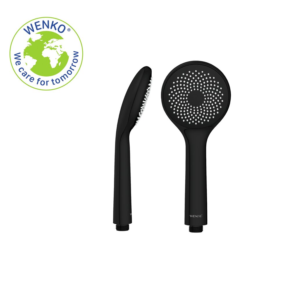 Douchekop Watersaving Zwart mat