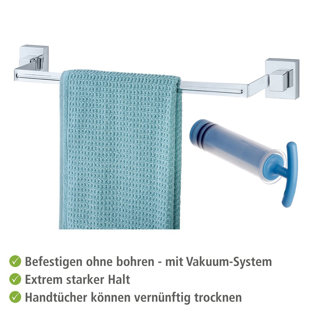 Vacuum-Loc® Edelstahl Badetuchstange Uno Mod. Quadro  Befestigen ohne bohren