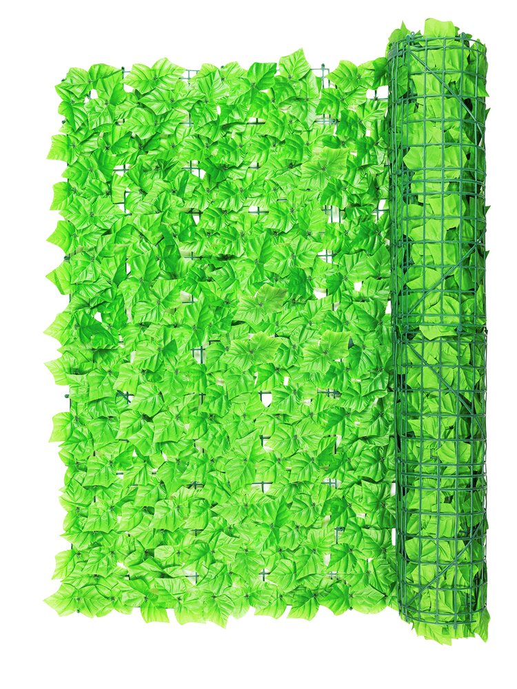 Sichtschutz Efeu 3x1m, hellgrün, Kunststoff, hängend  künstlicher Efeu, inklusive kabelbinder