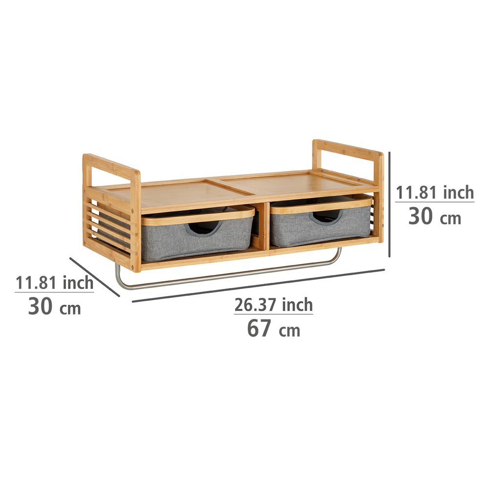 Wandgarderobe Mod. Bahari  aus Bambus