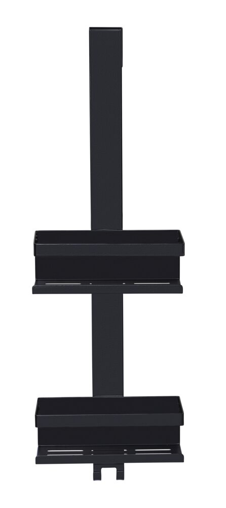 Chariot de douche Mod. Bribano Duo, noir, acier inoxydable, 23x71x18 cm  protège contre les rayures