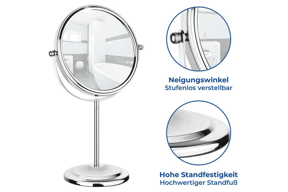 Kosmetikspiegel mit Schminkhilfe  mit 7-facher Vergrößerung