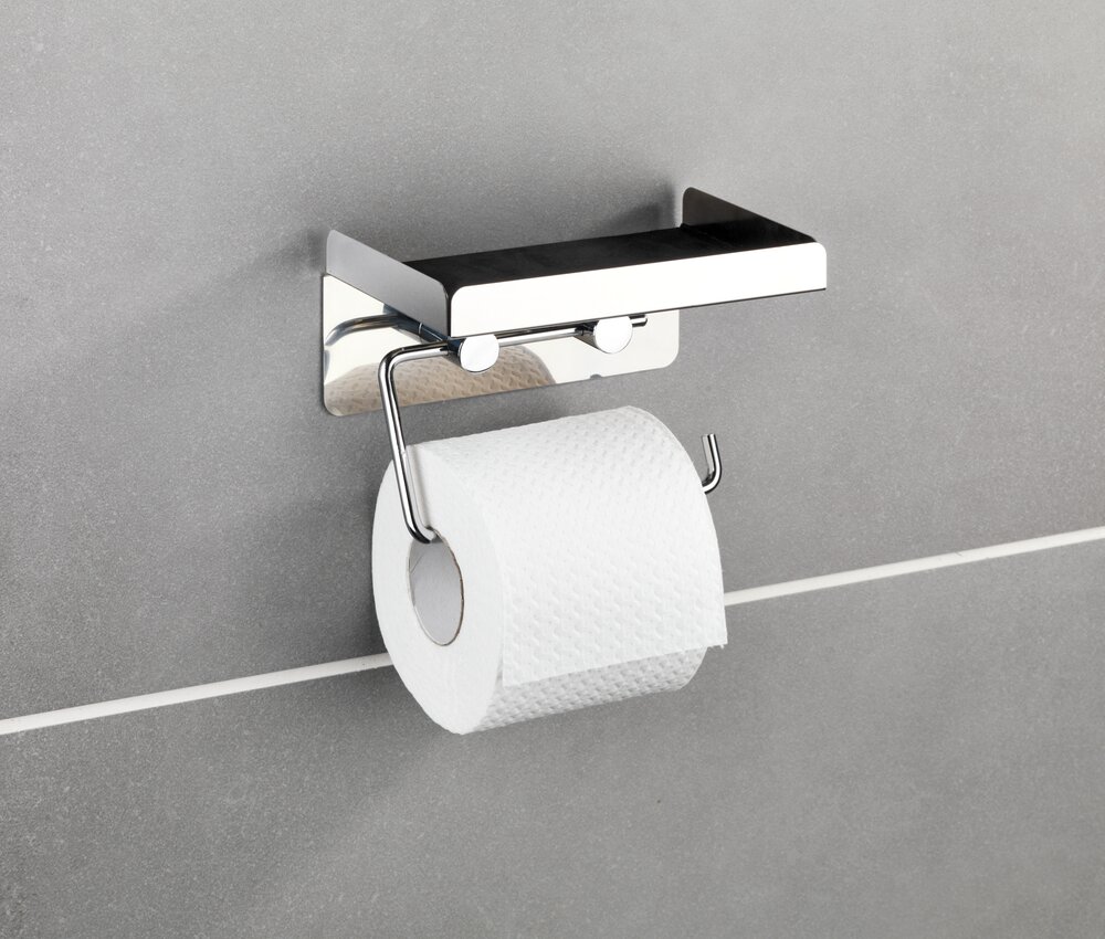Toiletrolhouder 2 in 1 roestvrij staal