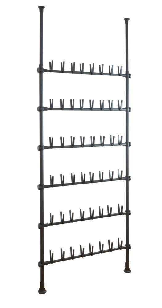 Teleskop-System Mod. Herkules Shoes Schwarz  Ausziehregal für 48 Paar Schuhe