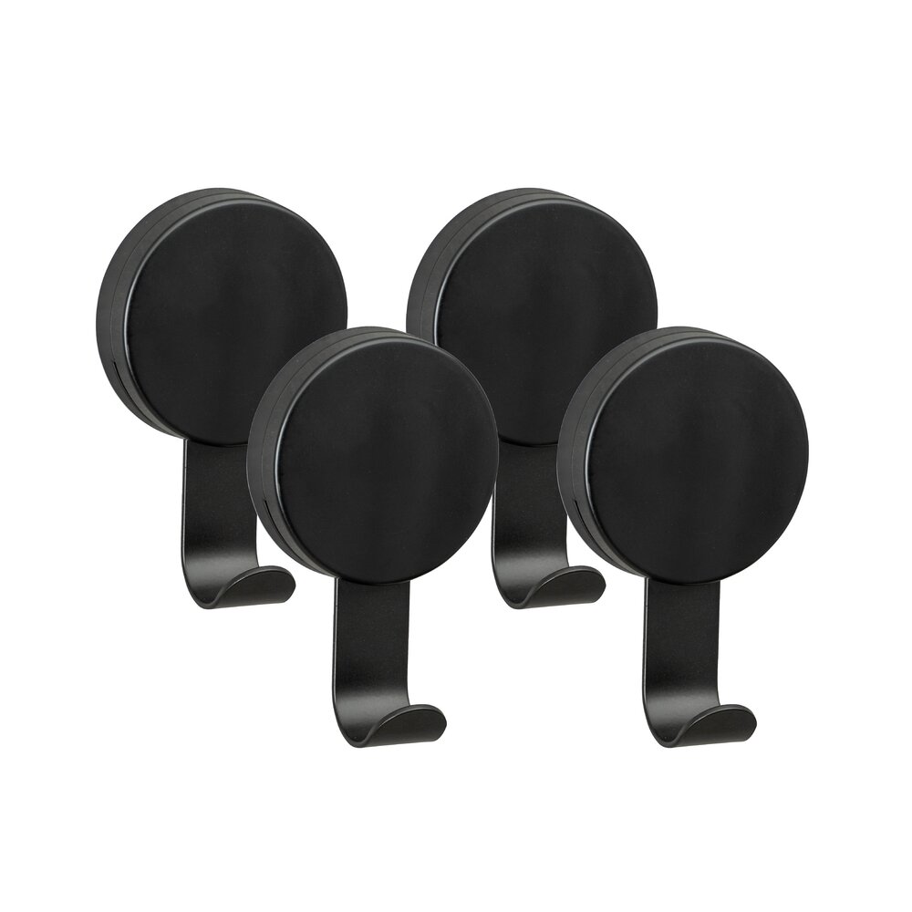 Crochet mural Static-Loc® Plus Pavia Noir, lot de 4  Fixer sans percer