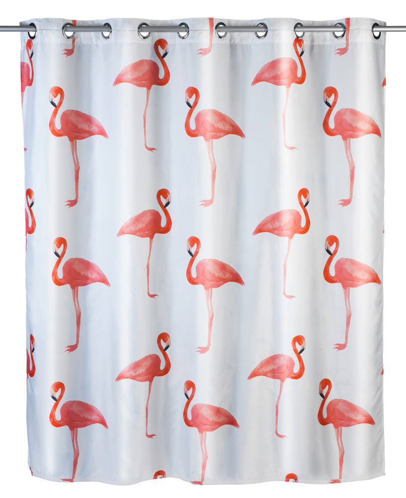 Anti-Schimmel Duschvorhang Flamingo Flex  Polyester, 180 x 200 cm, waschbar