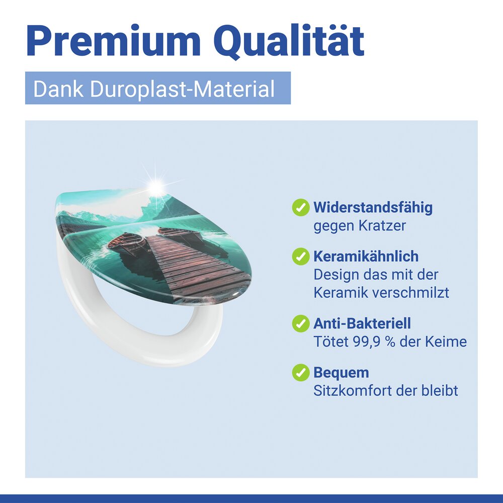 Abattant WC Mod. Dolomiti  siège de WC avec frein de chute