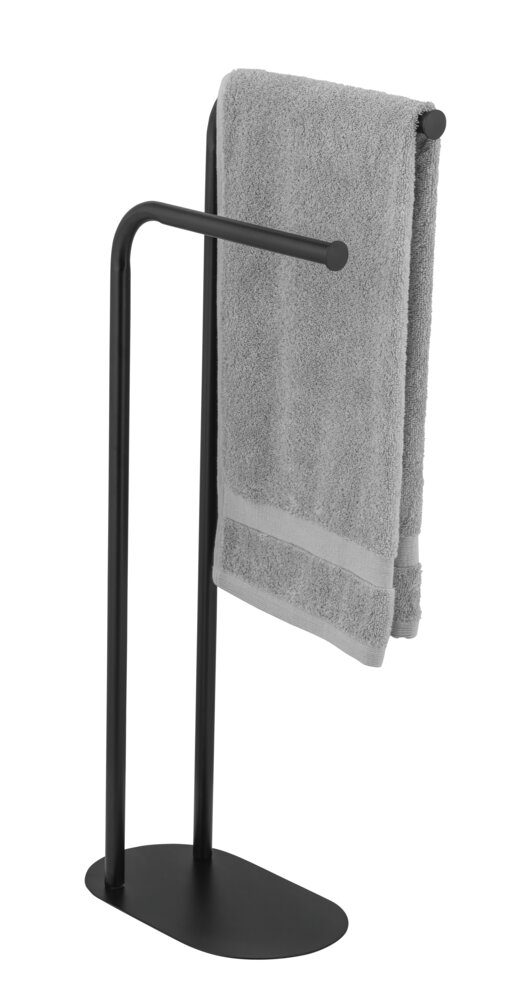 Handtuchständer Mod. Levante, schwarz, Stahl, 30x79x17 cm  rostfrei und platzsparend